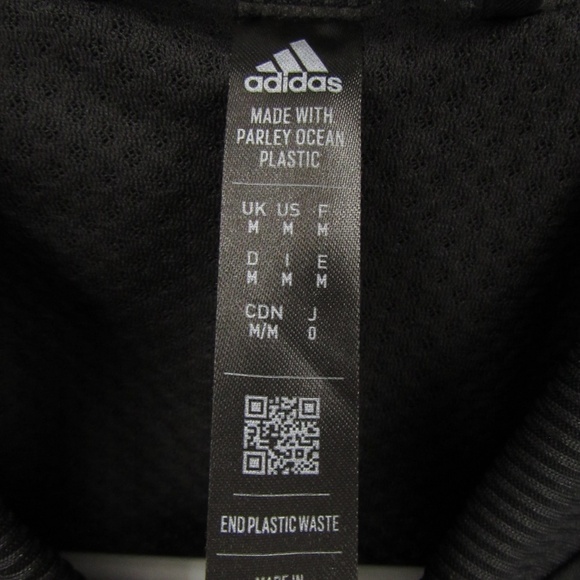 Adidas Aeroready Black Zipper Front Jacket Unisex M - Picture 5 of 16